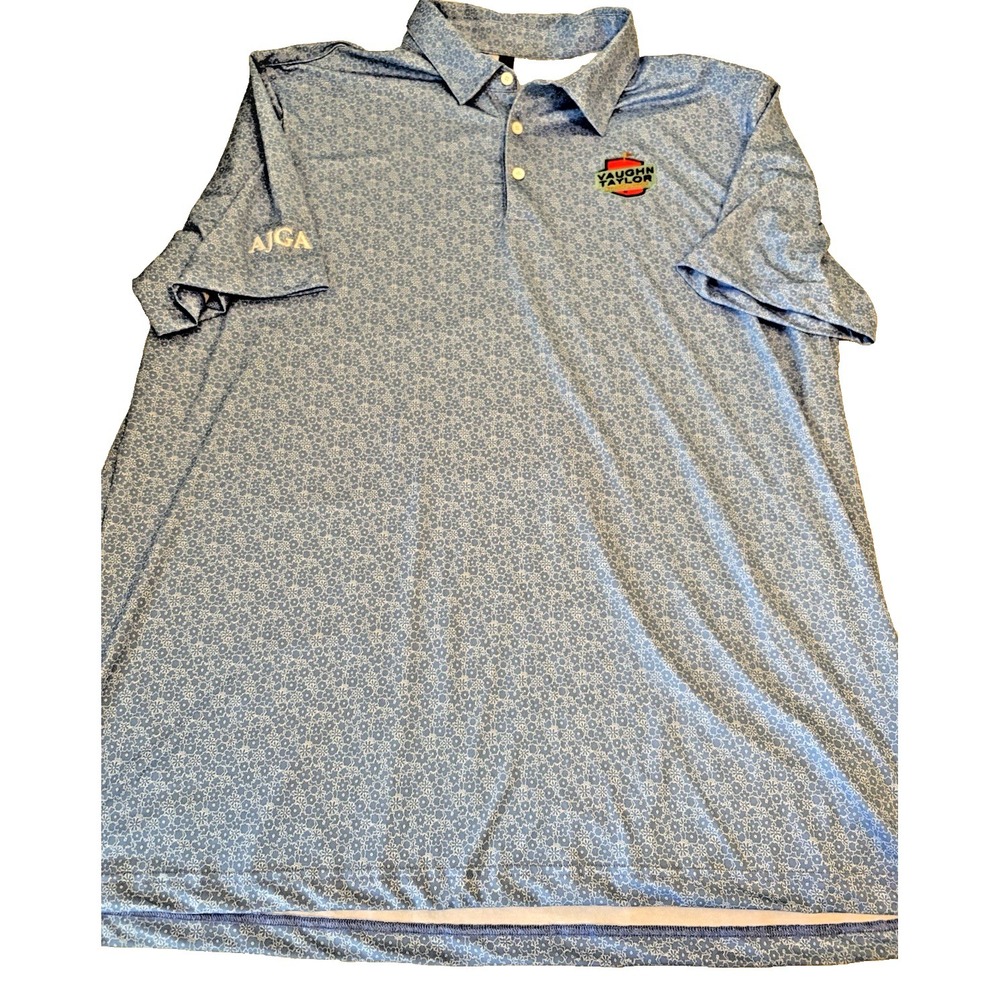 Adidas Vaughn Taylor Championship Men's Blue Golf Shirt sz‎ 2XL Performance AJCA